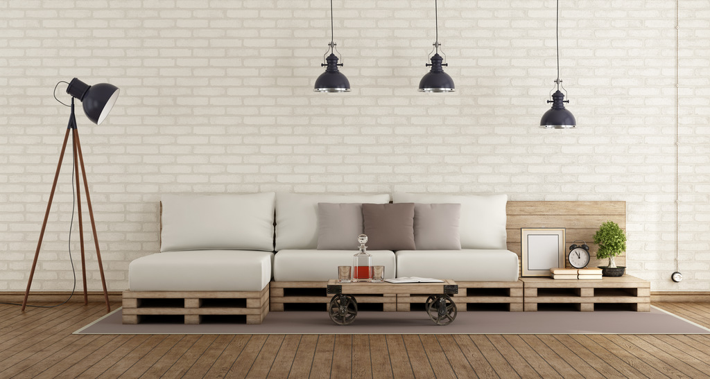 sofa z palet przemysłowych
